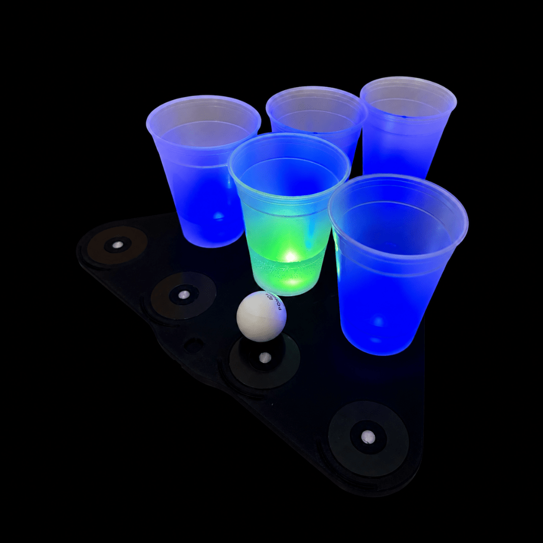 HUB Beer Pong Beleuchtung Set – 22 Becher, 7 Farben & 5 Spielmodi - FestivalStuff