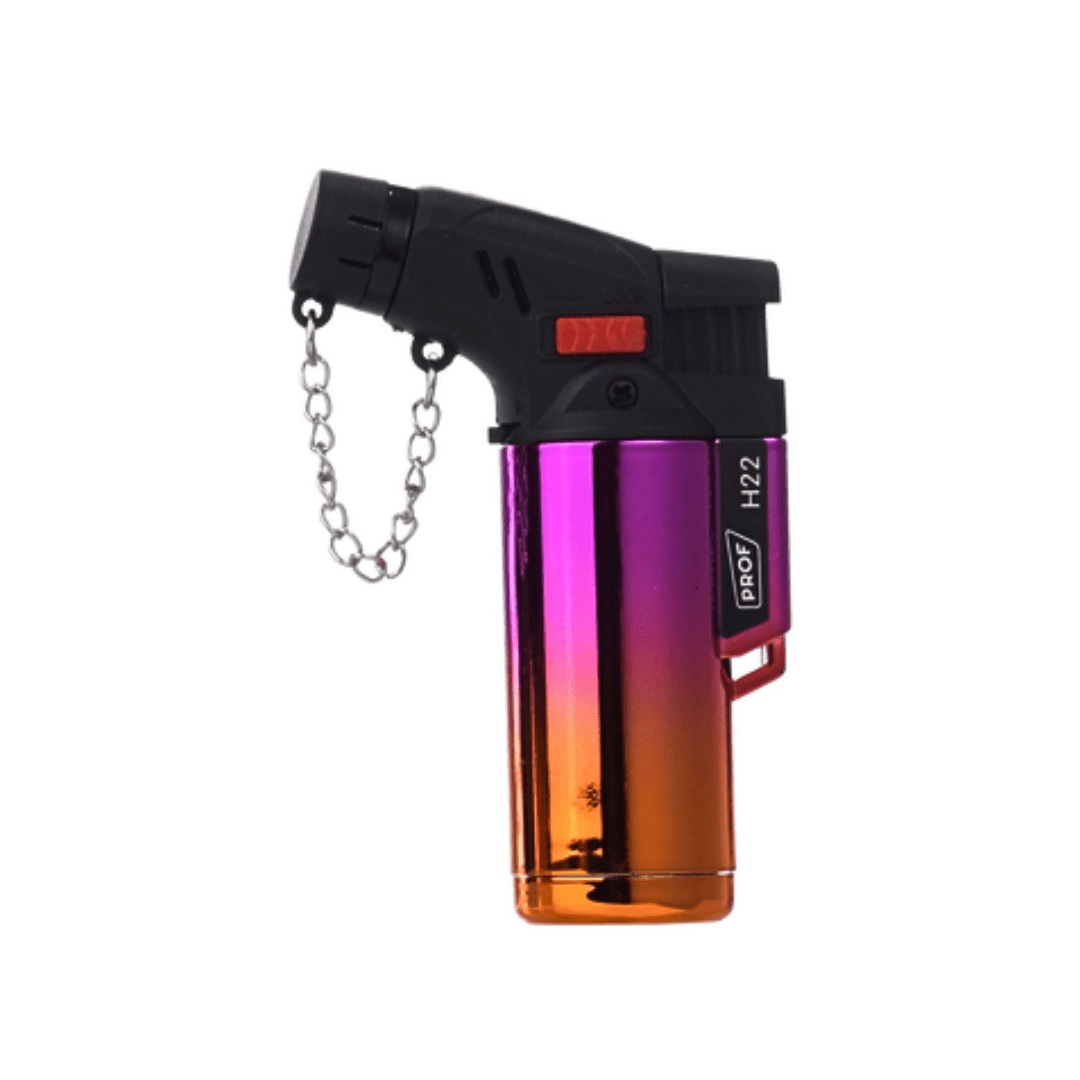 Jet Flame Feuerzeug mit Schutzkappe Lila - FestivalStuff