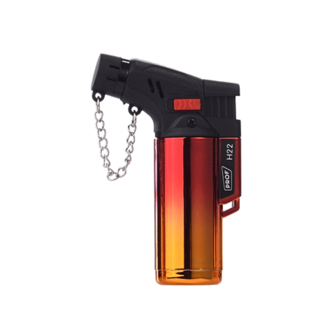 Jet Flame Feuerzeug mit Schutzkappe Rot - FestivalStuff