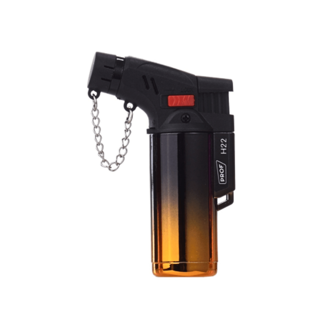 Jet Flame Feuerzeug mit Schutzkappe Schwarz - FestivalStuff