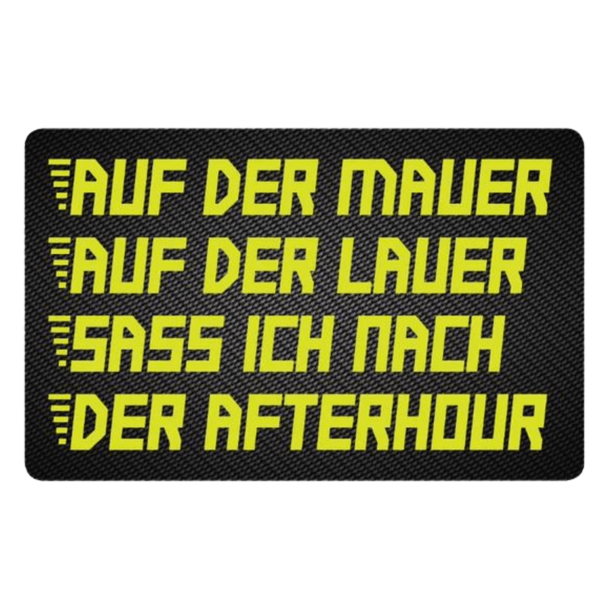 Karte "auf der Mauer auf der Lauer" im Carbon Look Set - FestivalStuff