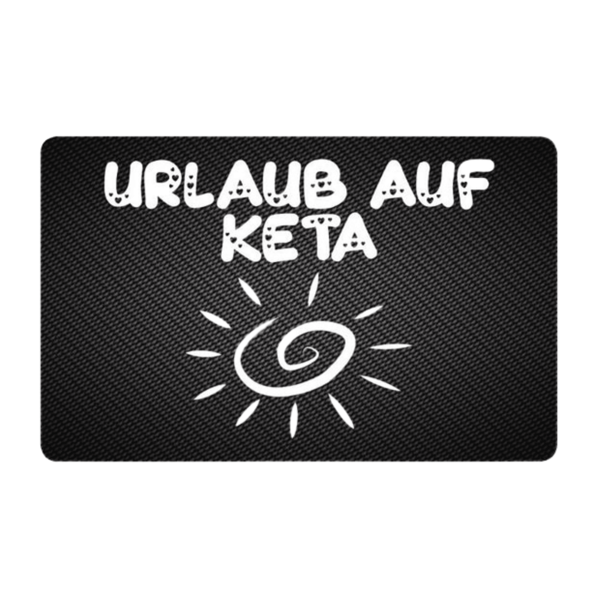 Karte "Urlaub auf Keta" im Carbon Look Set - FestivalStuff
