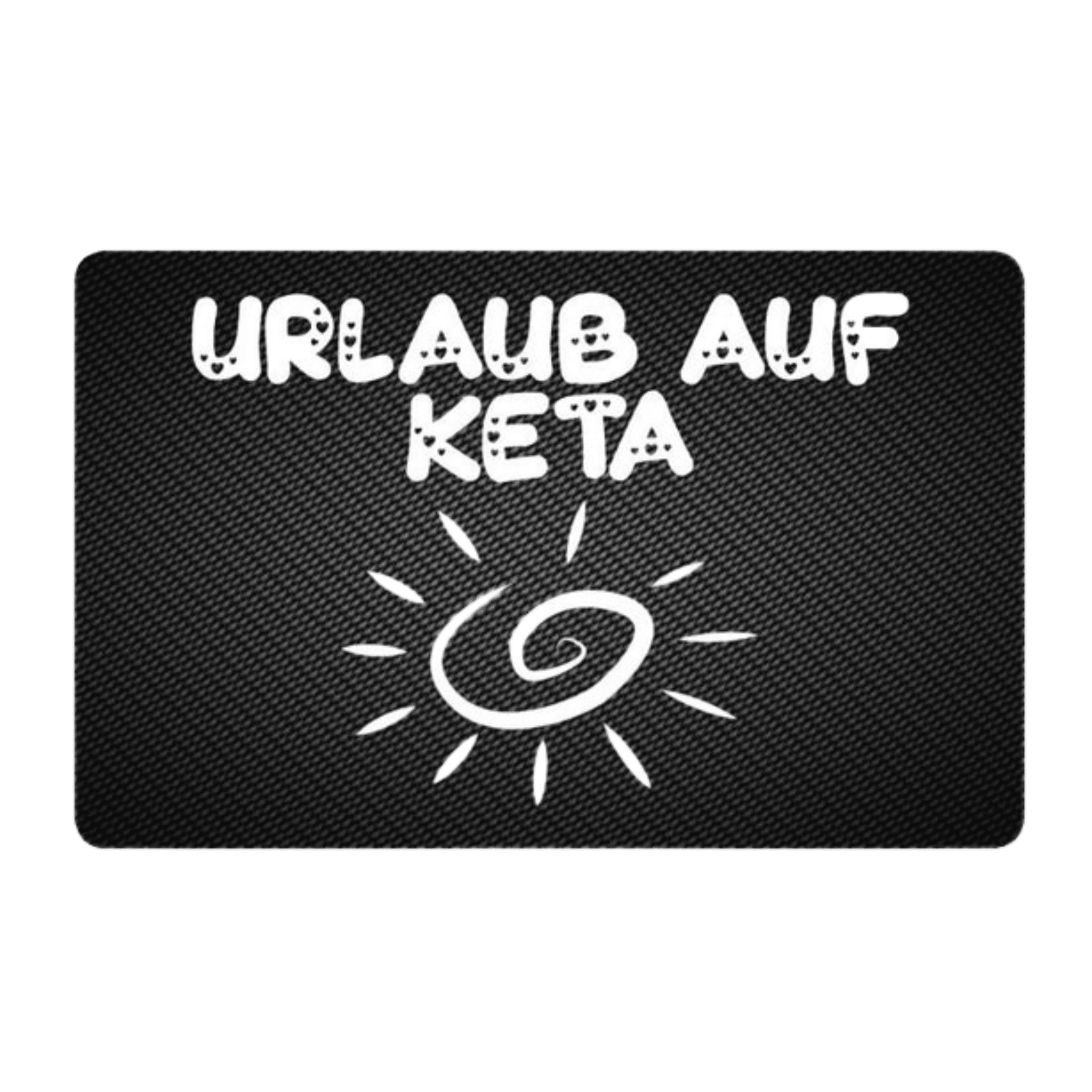 Karte "Urlaub auf Keta" im Carbon Look Set - FestivalStuff