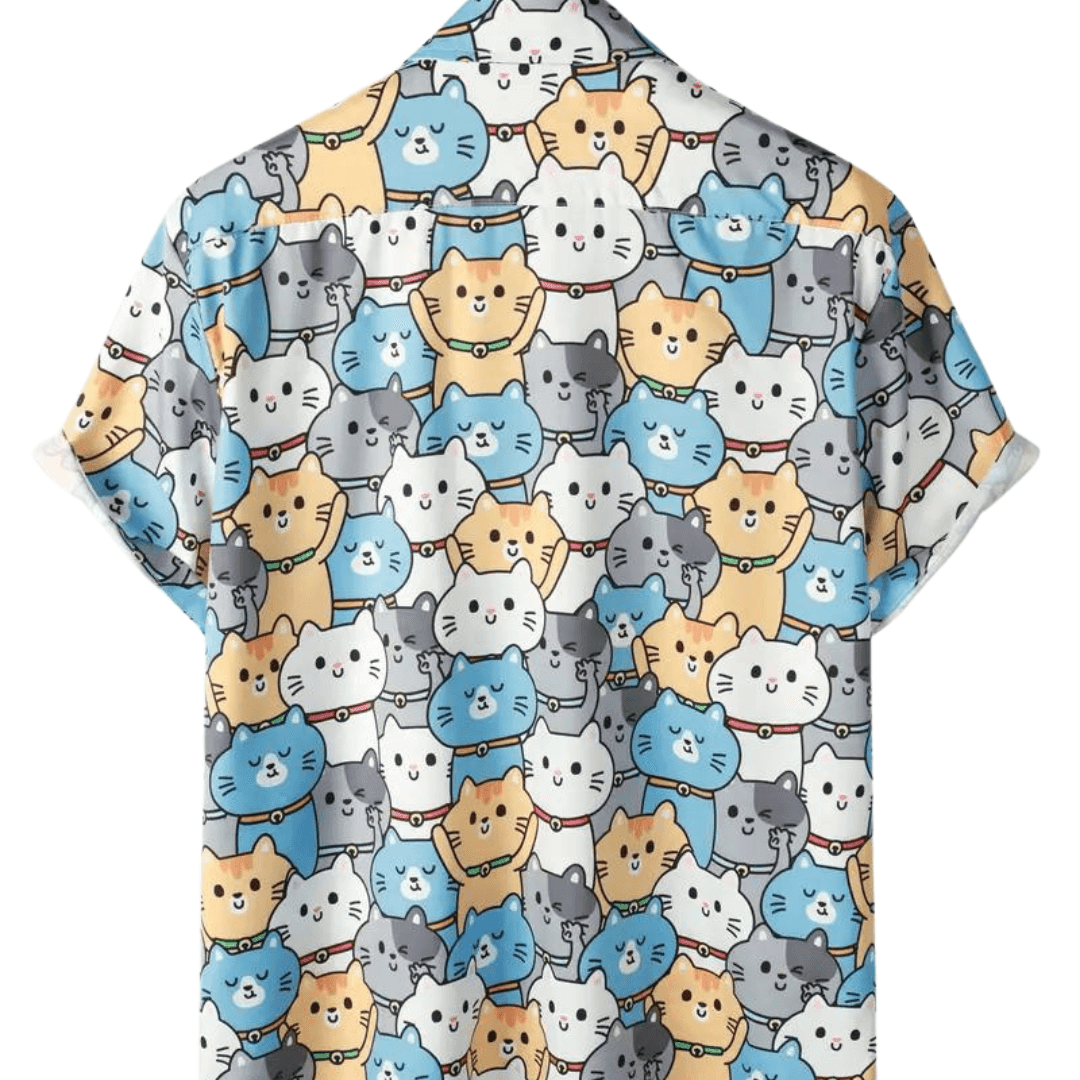 Katzen Hemd Herren 1 - FestivalStuff