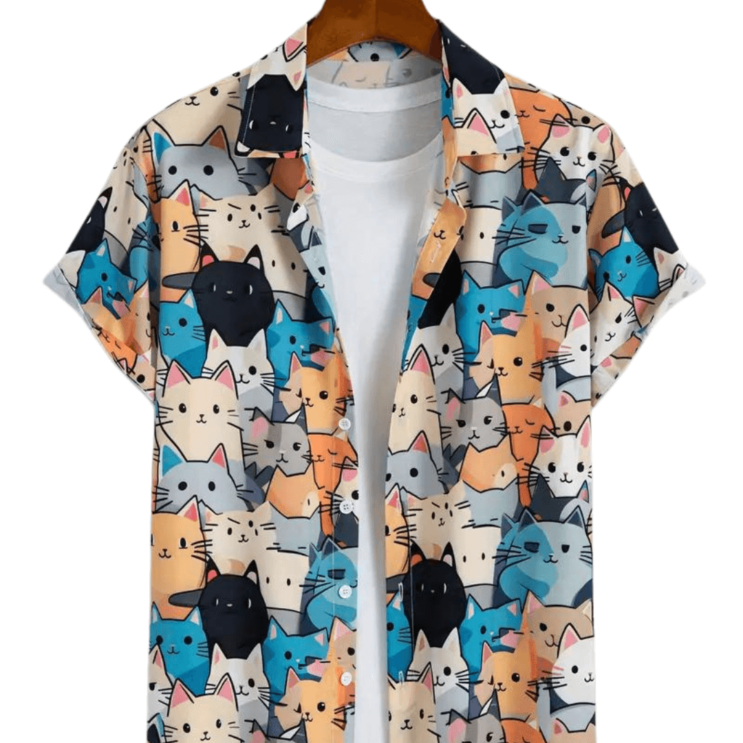 Katzen Hemd Herren 2 - FestivalStuff