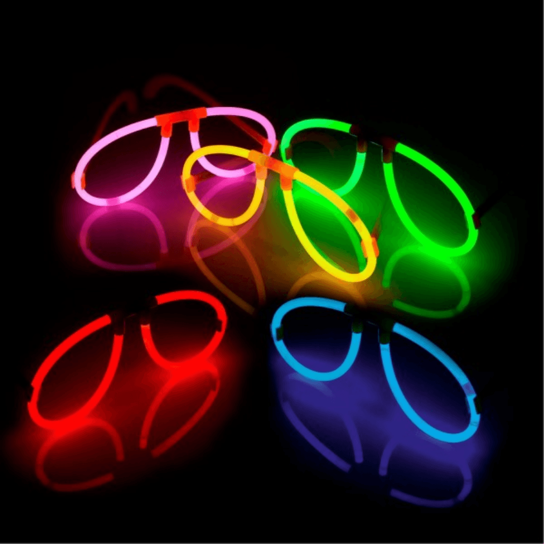 Knicklicht Brillen - 5er Mix, Bunt - FestivalStuff