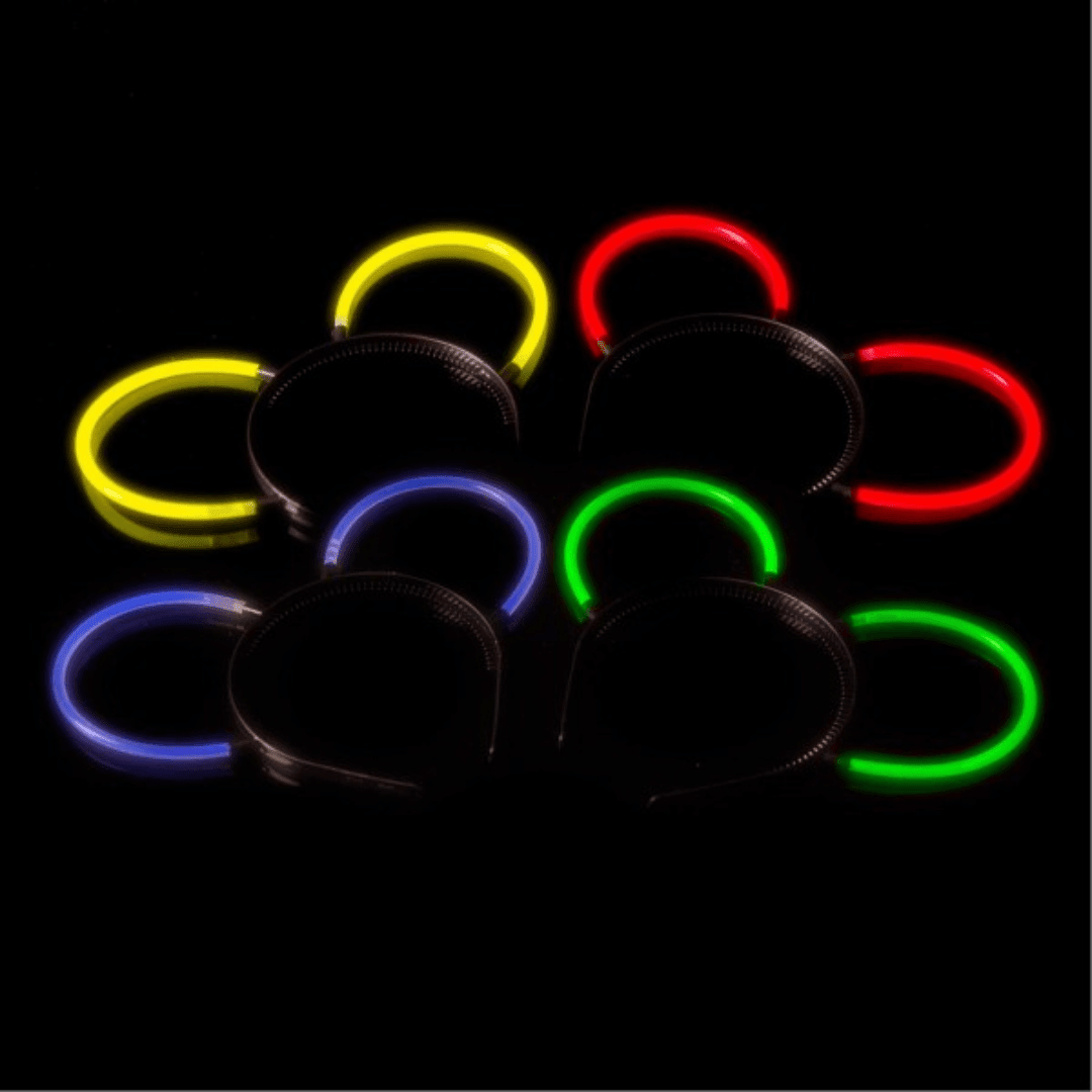 Knicklicht Haarreifen 4 - Farb - Mix - 12er Pack - FestivalStuff