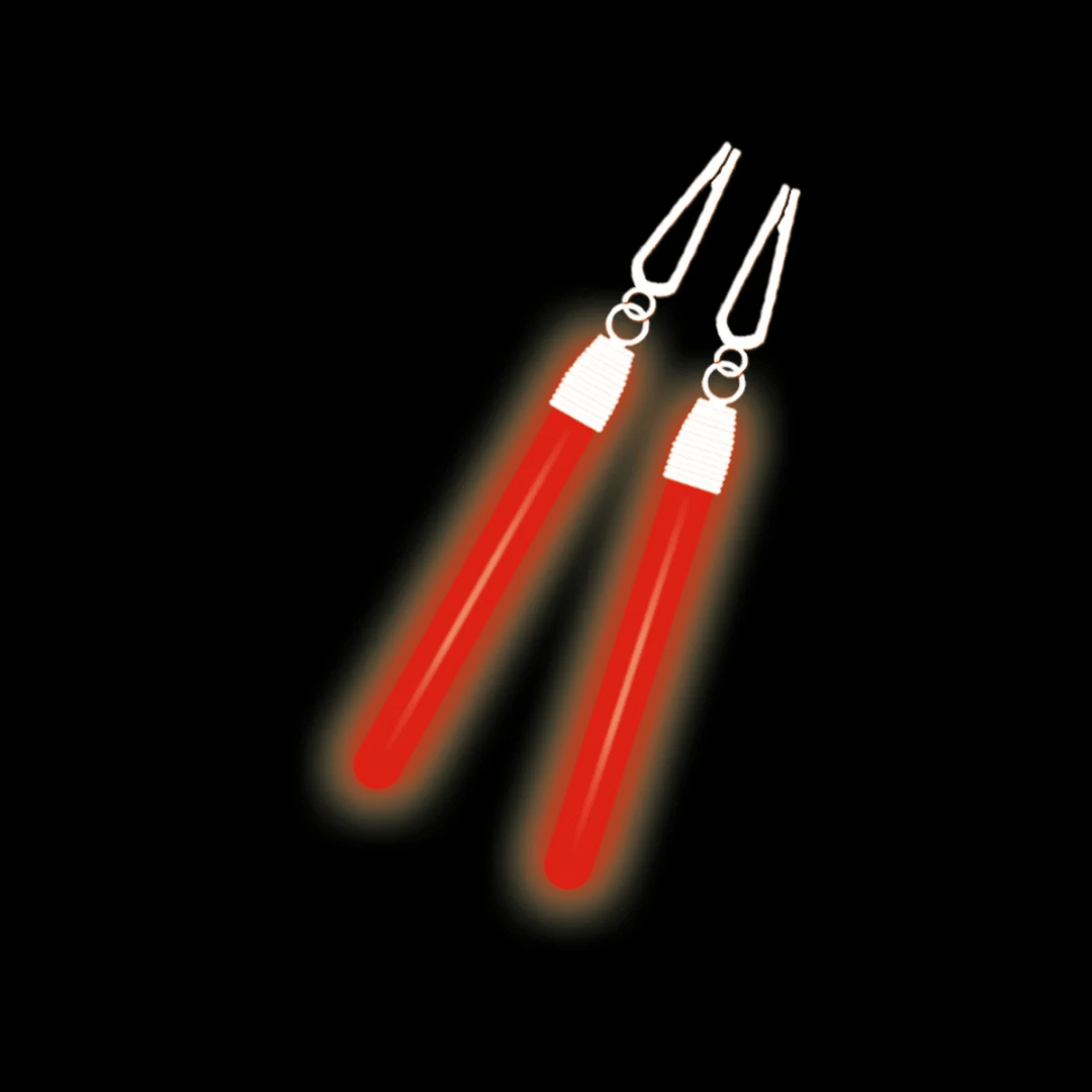 Knicklicht Ohrringe Rot - FestivalStuff