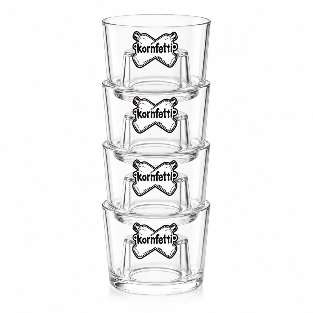 Kornfetti Acryl Bomb Gläser 4er Set - FestivalStuff