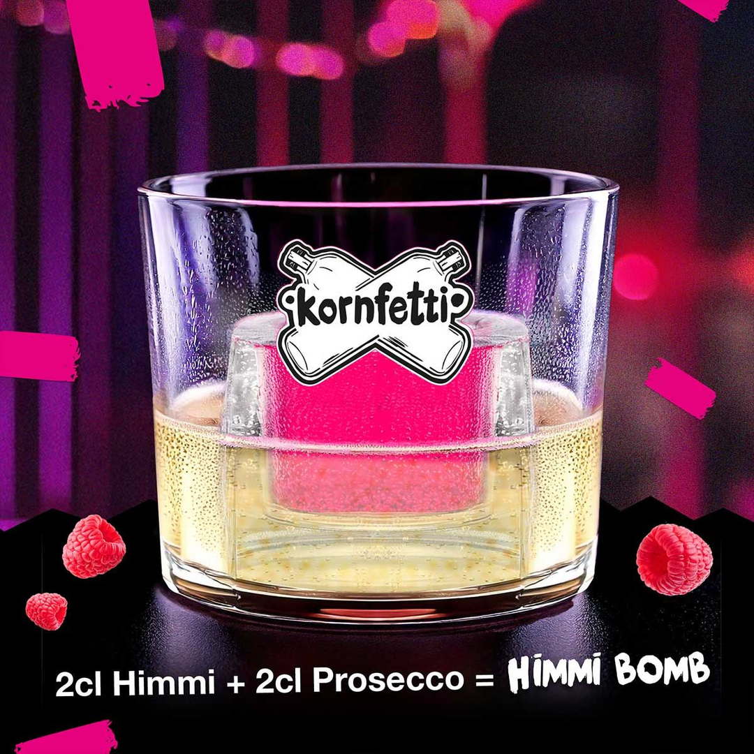 Kornfetti Himmi Bomb Set – Himmi, Prosecco & 2 Bomb Gläser - FestivalStuff