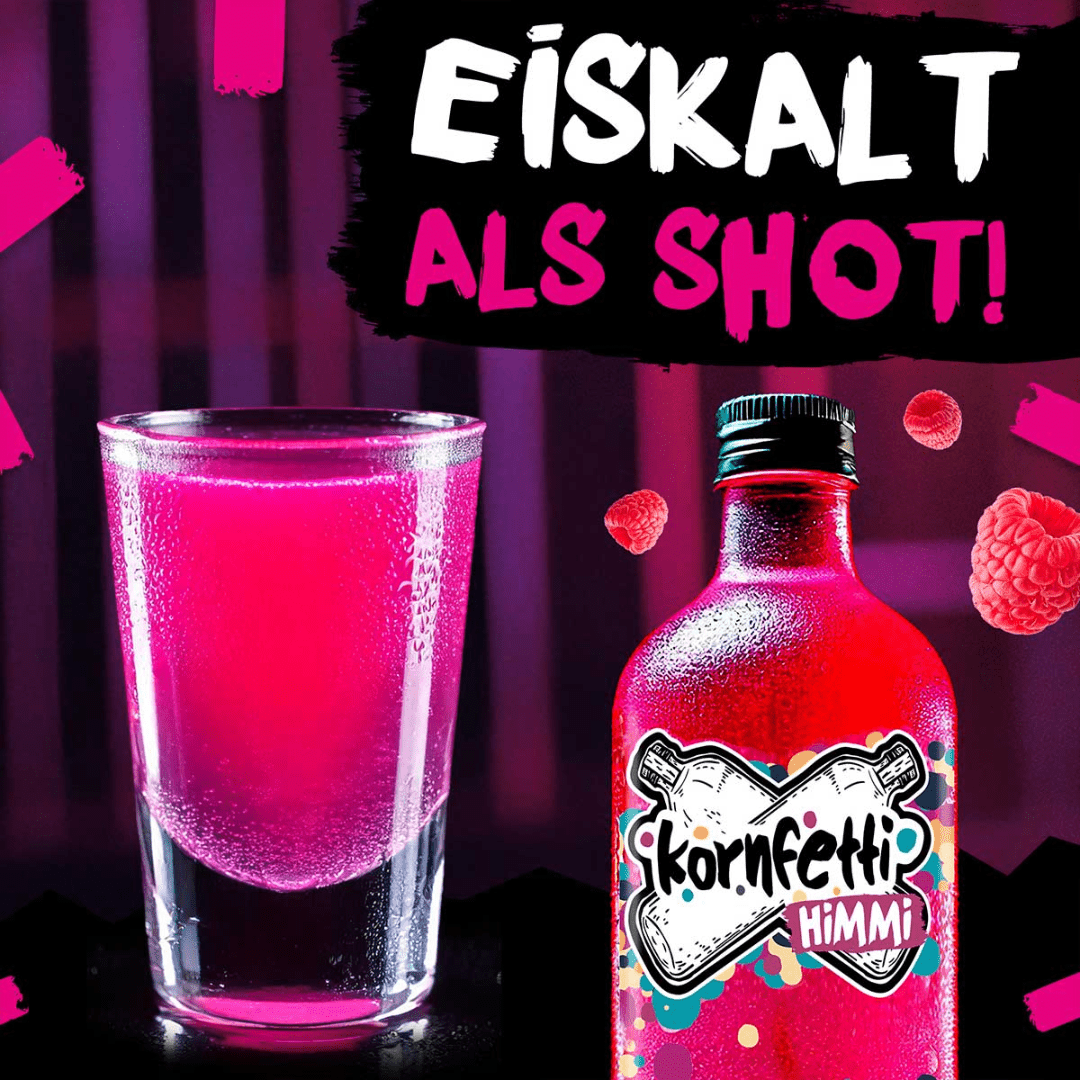 Kornfetti Himmi Shot 0,7 l – Himbeer-Limette Shot - FestivalStuff
