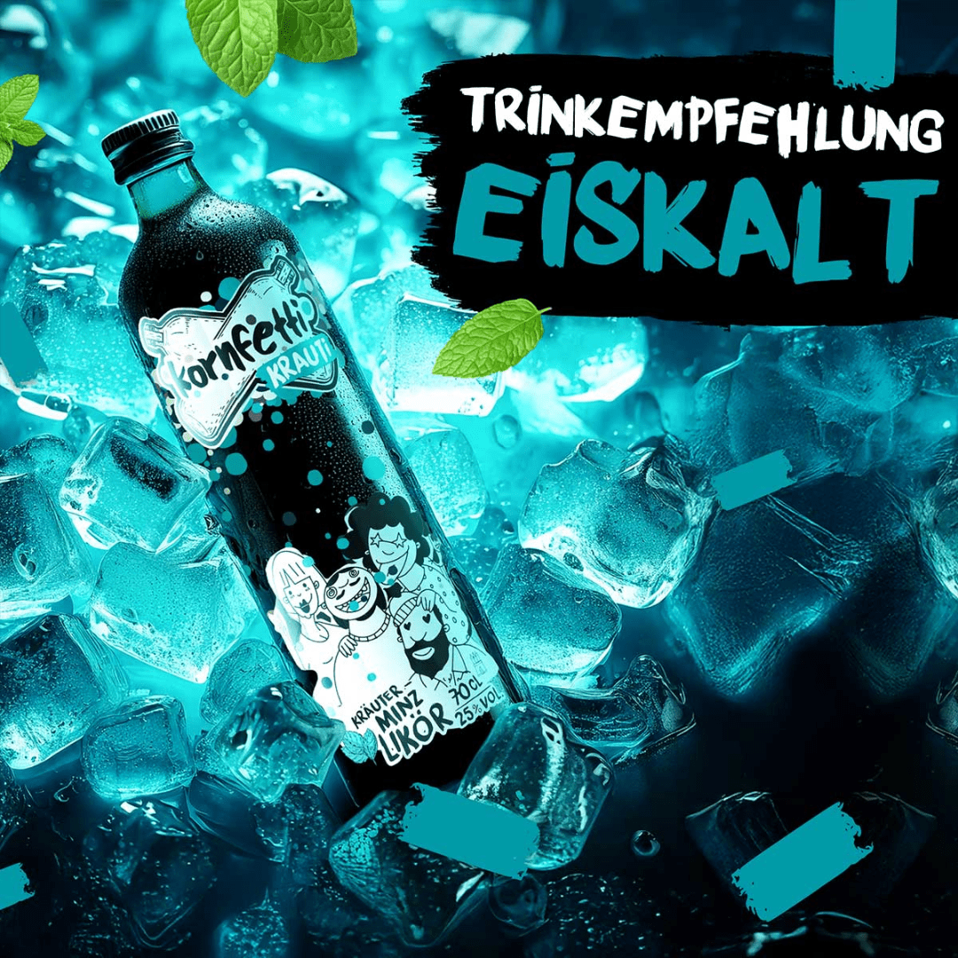 Kornfetti Krauti Shot 0,7 l – Kräuter & Minze Shot - FestivalStuff
