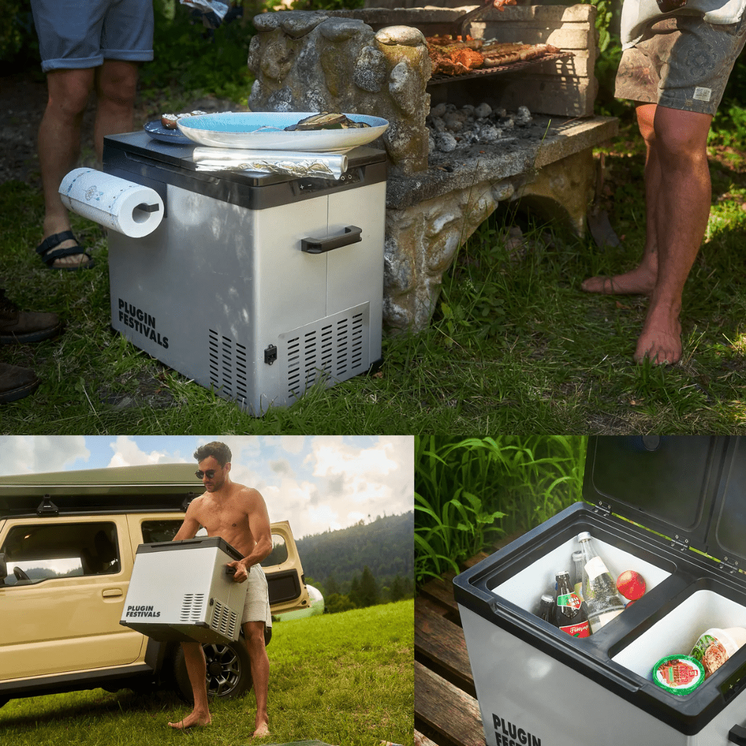 Kühlbox - Kompressor IceCube 40 Dual , 12/24/230 V, 38L - FestivalStuff