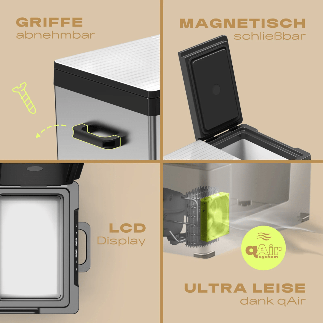 Kühlbox - Kompressor IceCube 40 Dual , 12/24/230 V, 38L - FestivalStuff