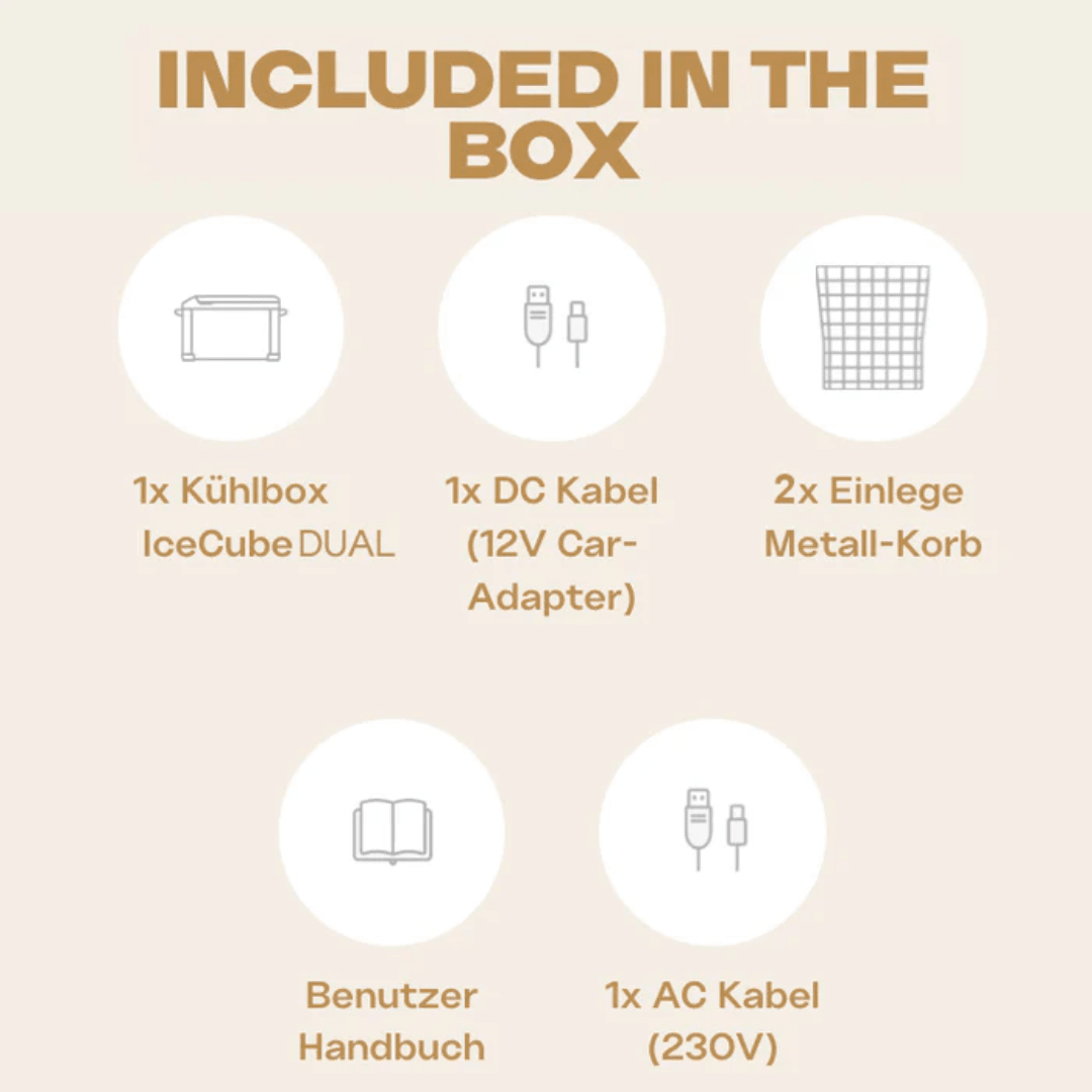 Kühlbox - Kompressor IceCube 40 Dual , 12/24/230 V, 38L - FestivalStuff