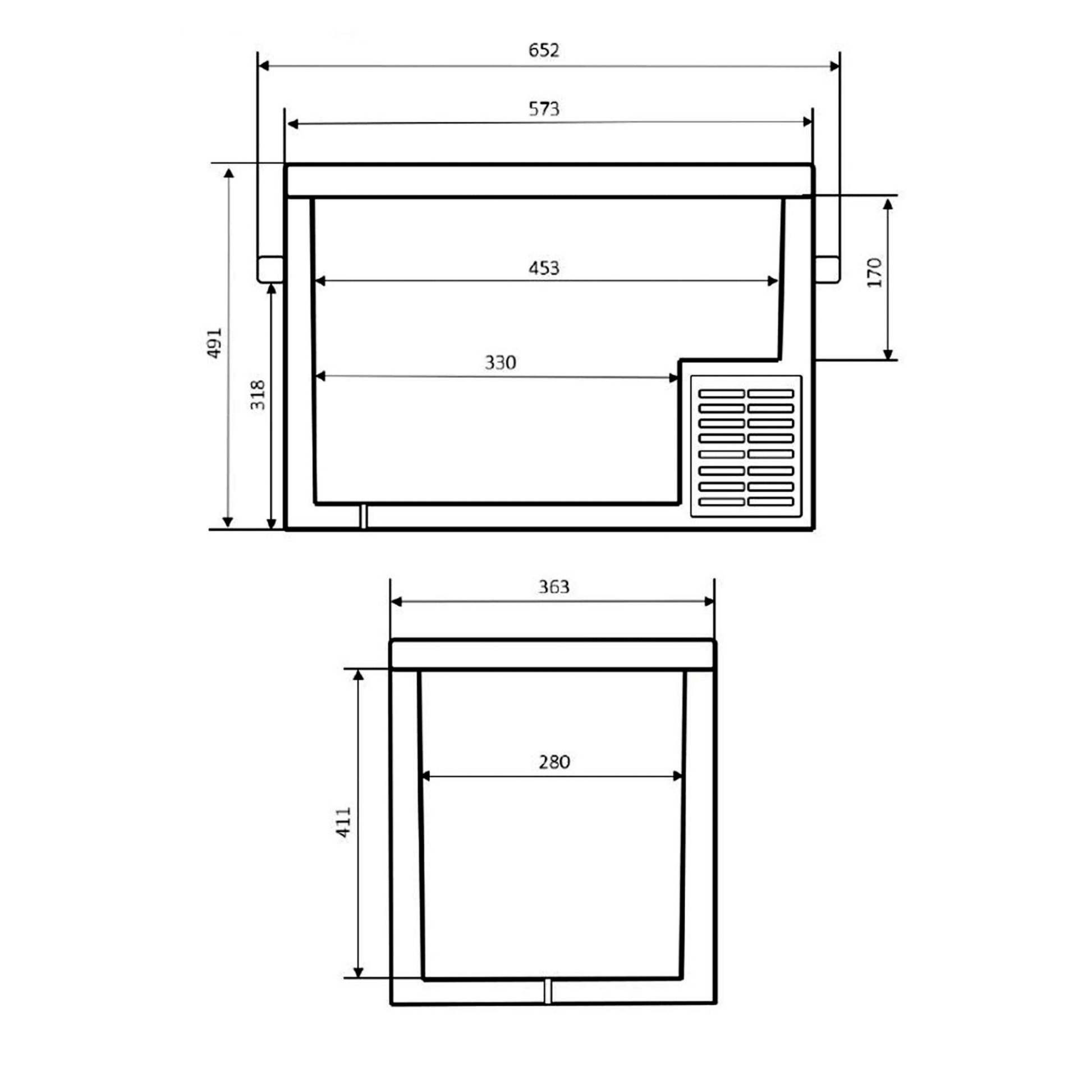 Kühlbox - Kompressor IceCube 50, 12/24/230 V, 50L - FestivalStuff