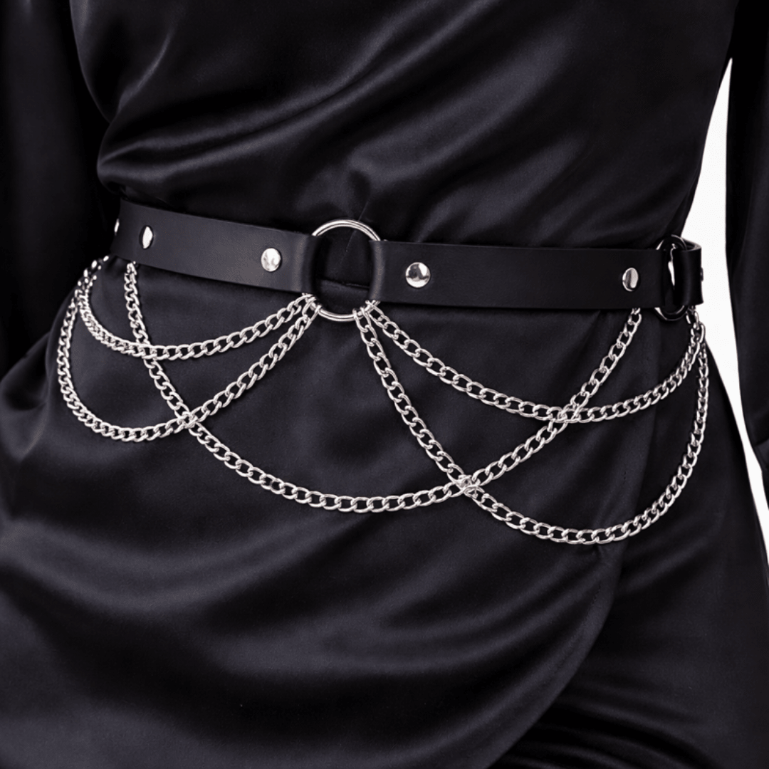 Layered Kettengürtel mit O - Ring - FestivalStuff