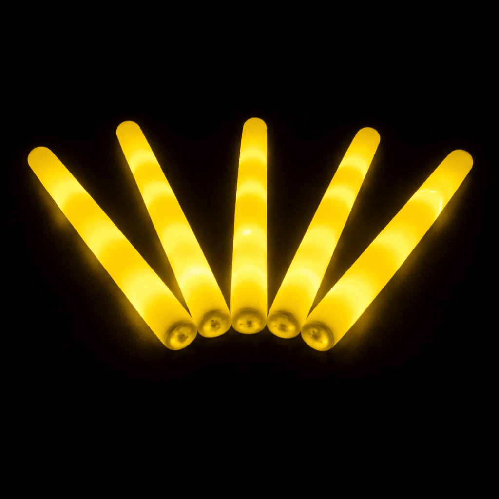LED Foam Stick, Leuchtstab Gelb - FestivalStuff