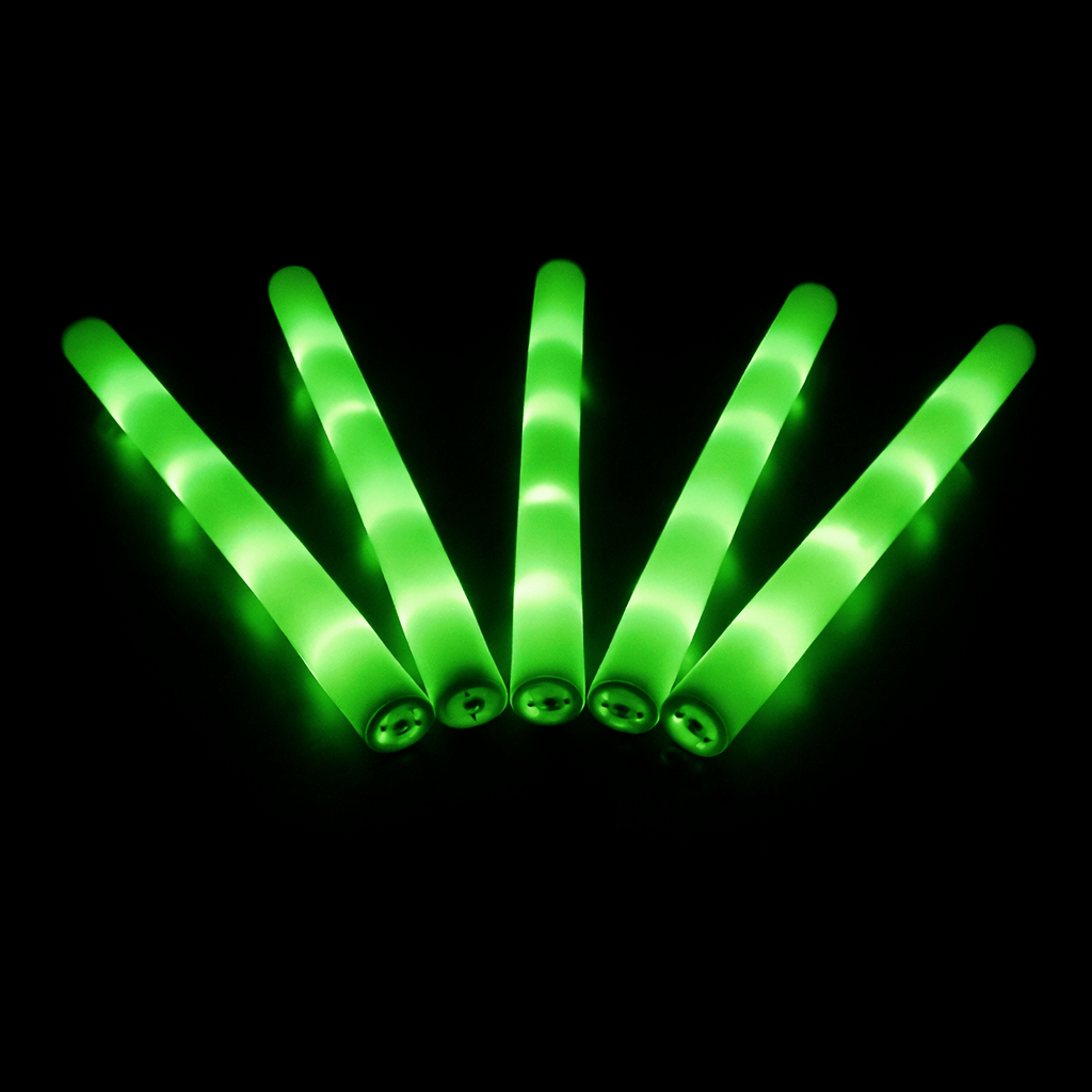 LED Foam Stick, Leuchtstab Grün - FestivalStuff