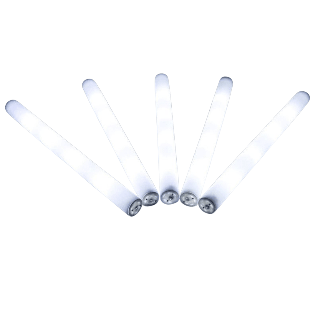 LED Foam Stick, Leuchtstab Weiß - FestivalStuff