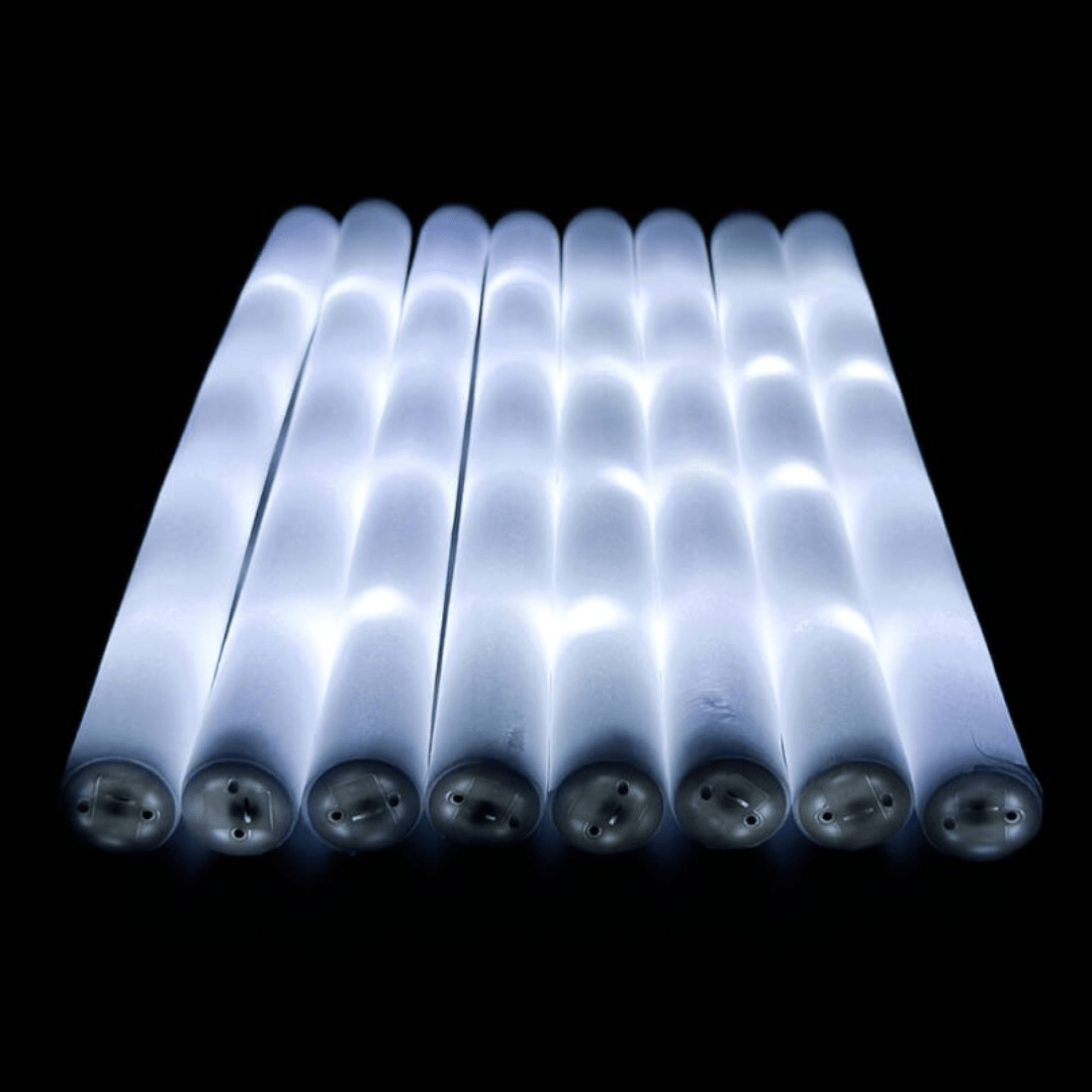 LED Foam Stick, Leuchtstab Weiß - FestivalStuff