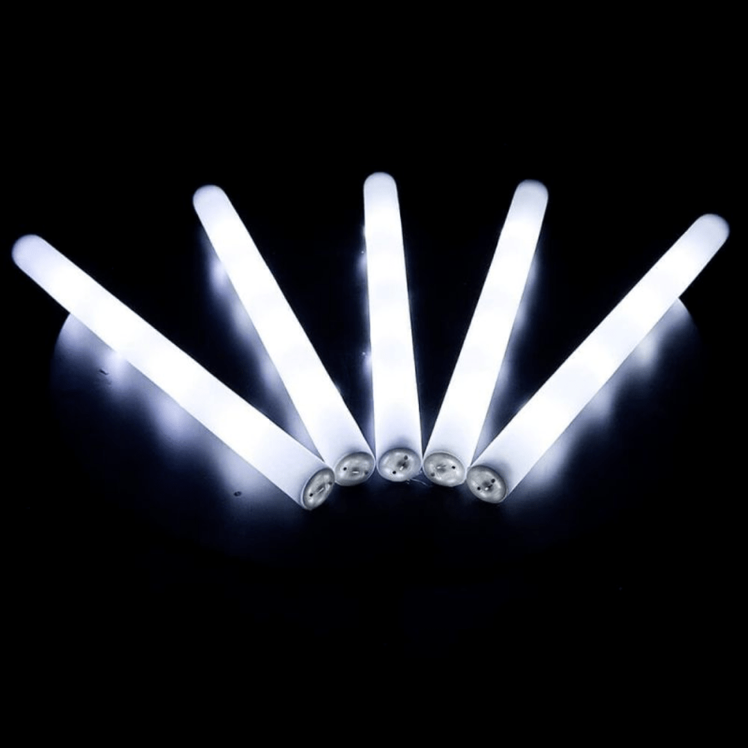 LED Foam Stick, Leuchtstab Weiß - FestivalStuff