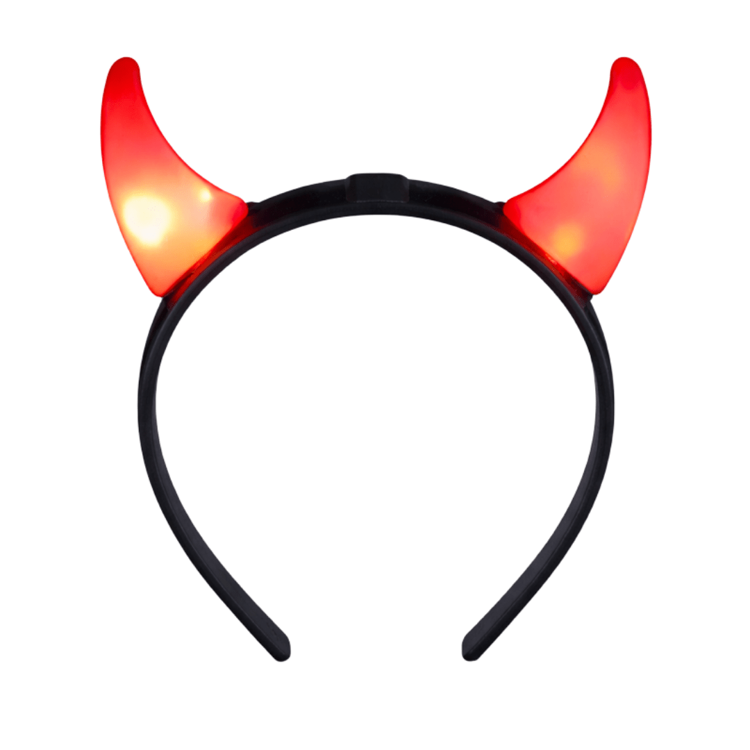 LED Leuchthaarreifen Teufel Rot - FestivalStuff