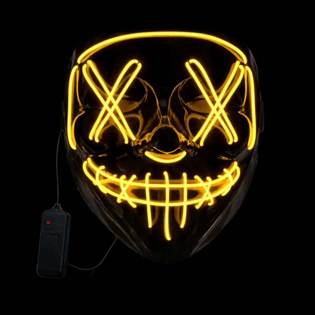 LED Leuchtmaske Gelb - FestivalStuff