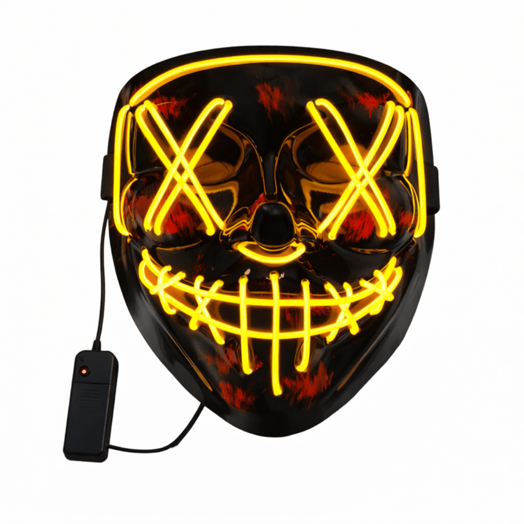 LED Leuchtmaske Gelb - FestivalStuff