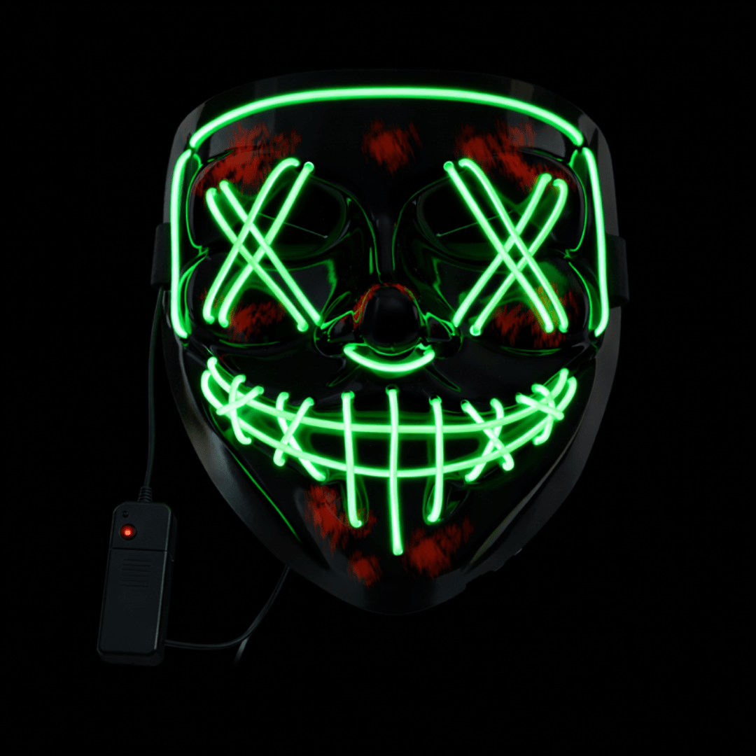 LED Leuchtmaske Grün - FestivalStuff