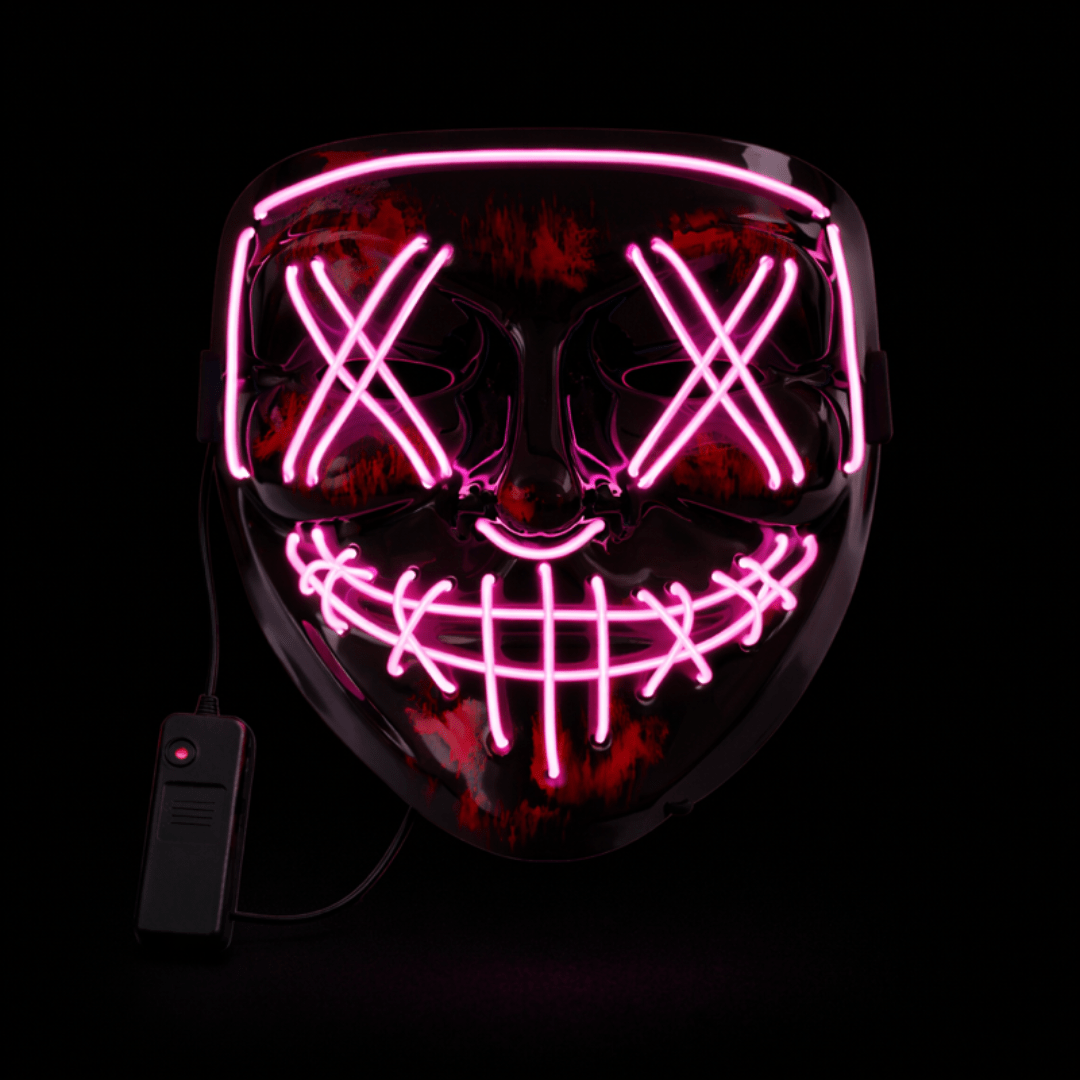 LED Leuchtmaske Pink - FestivalStuff