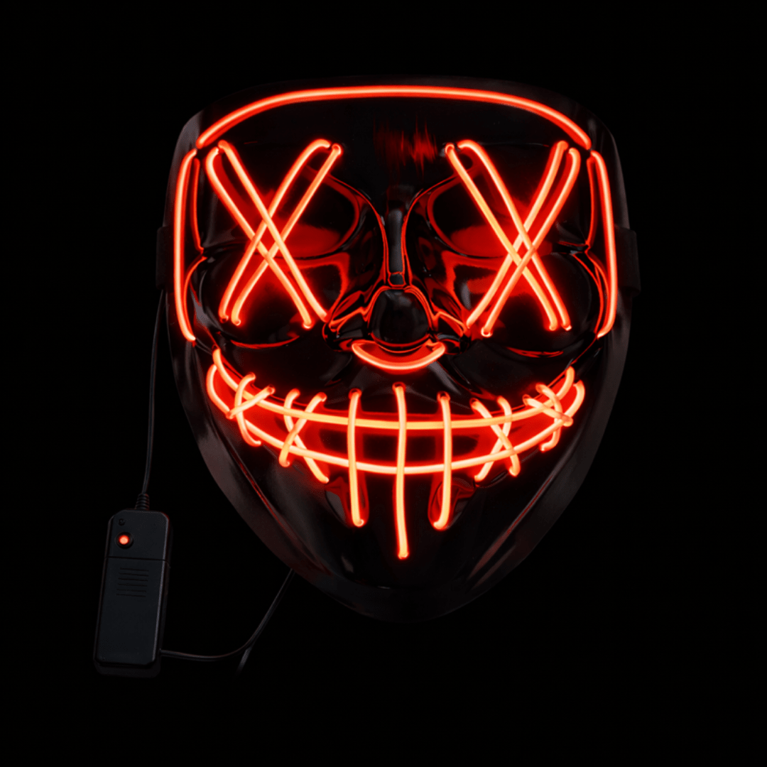 LED Leuchtmaske Rot - FestivalStuff