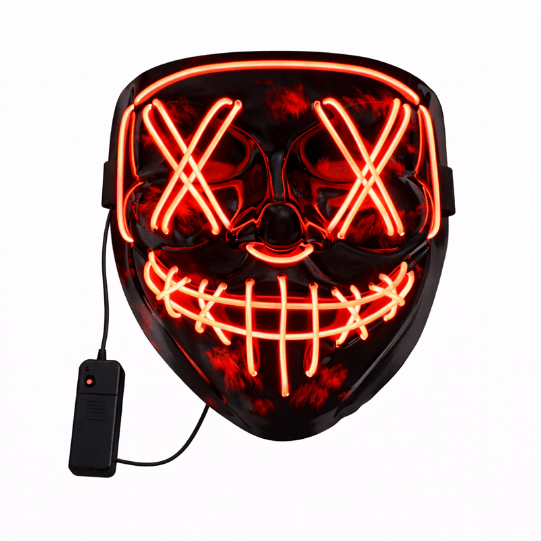 LED Leuchtmaske Rot - FestivalStuff
