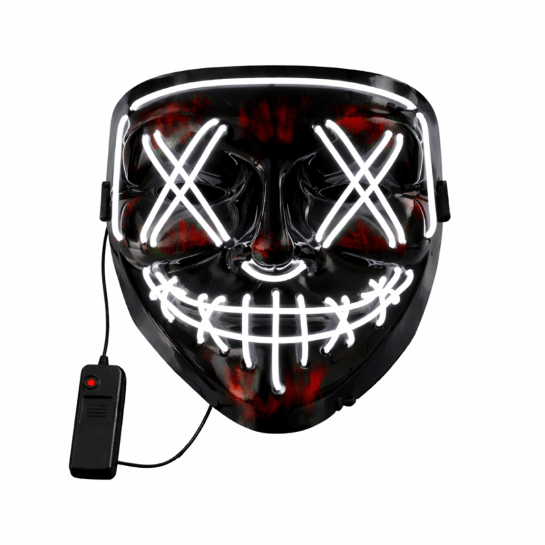 LED Leuchtmaske Weiß - FestivalStuff