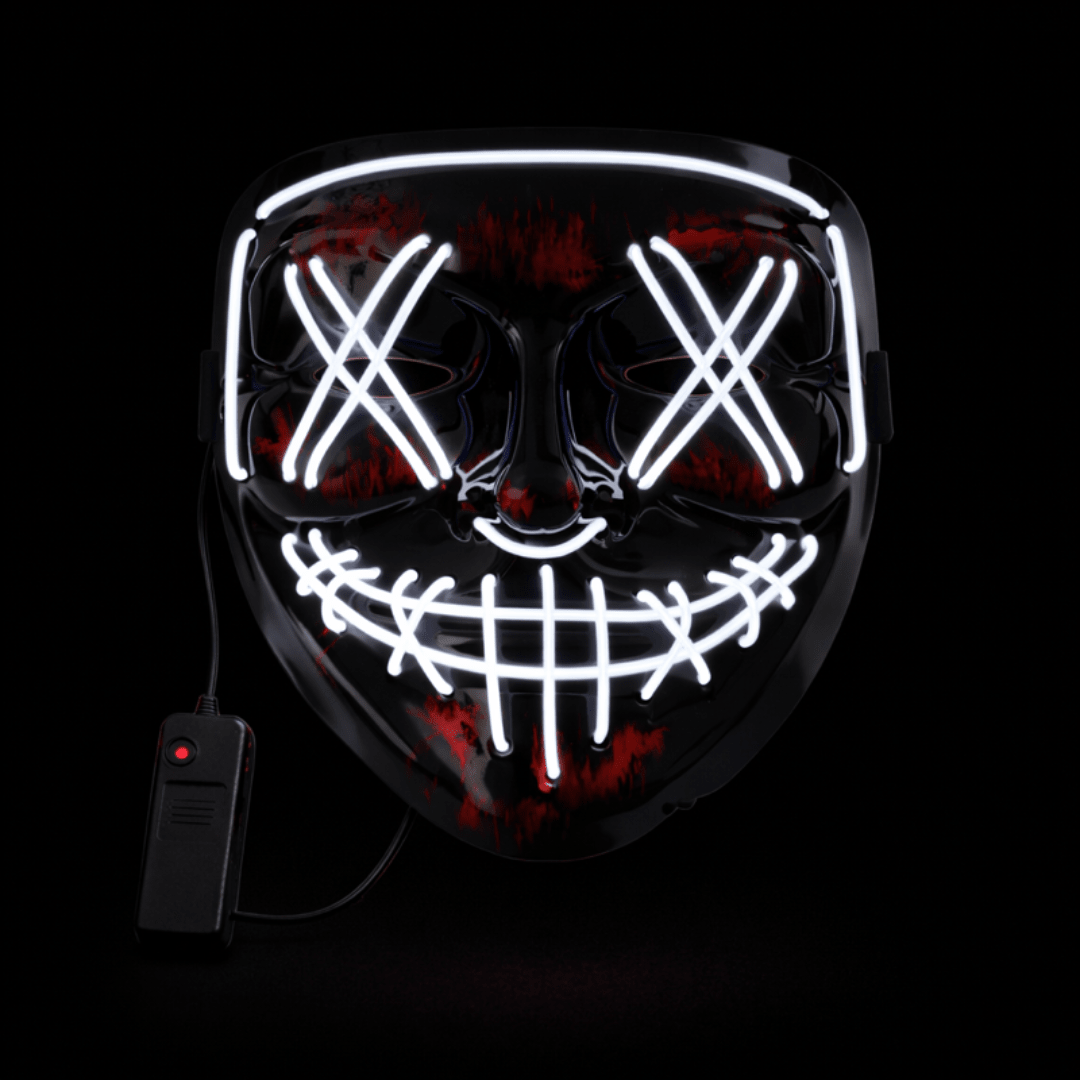LED Leuchtmaske Weiß - FestivalStuff