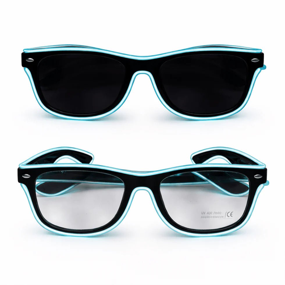 LED - Neonbrille Hellblau - FestivalStuff