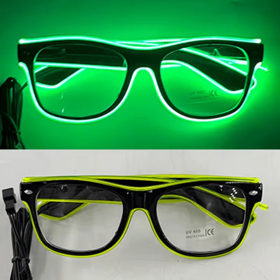 LED - Neonbrille Hellgrün - FestivalStuff
