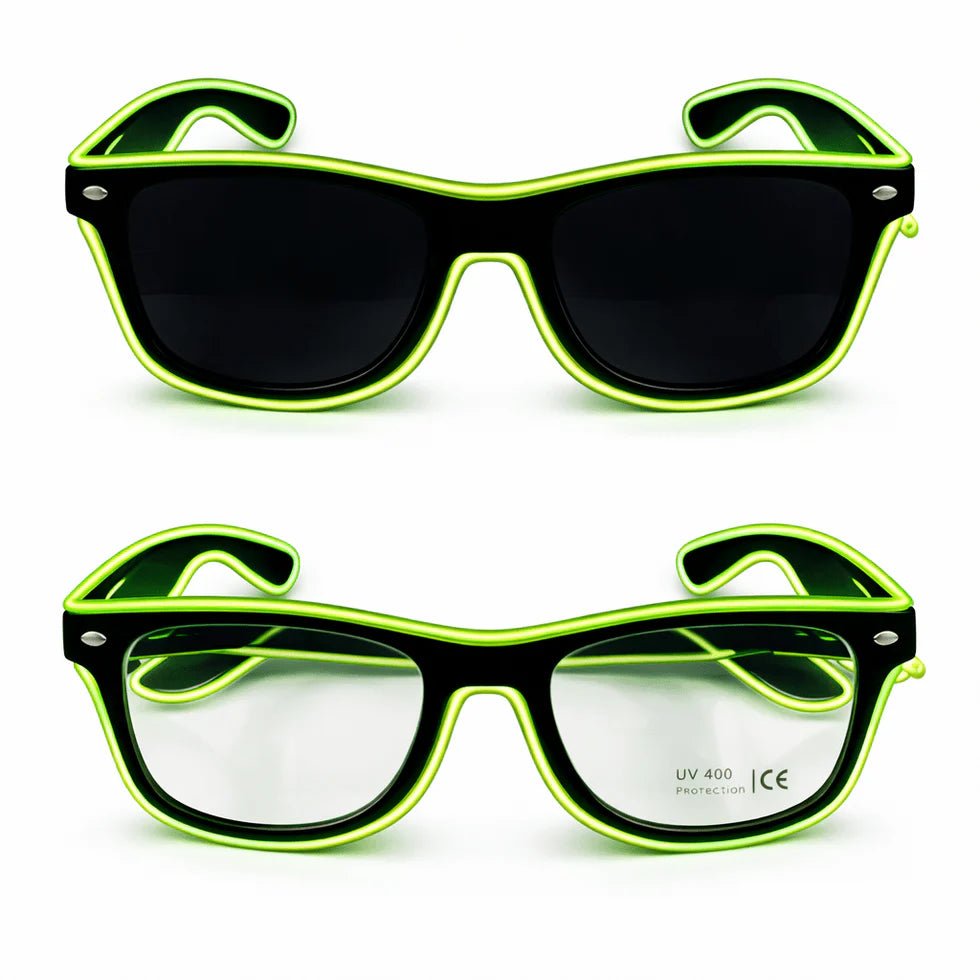 LED - Neonbrille Hellgrün - FestivalStuff