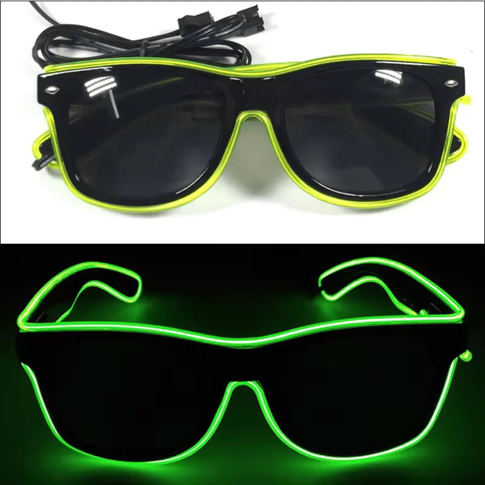 LED - Neonbrille Hellgrün - FestivalStuff