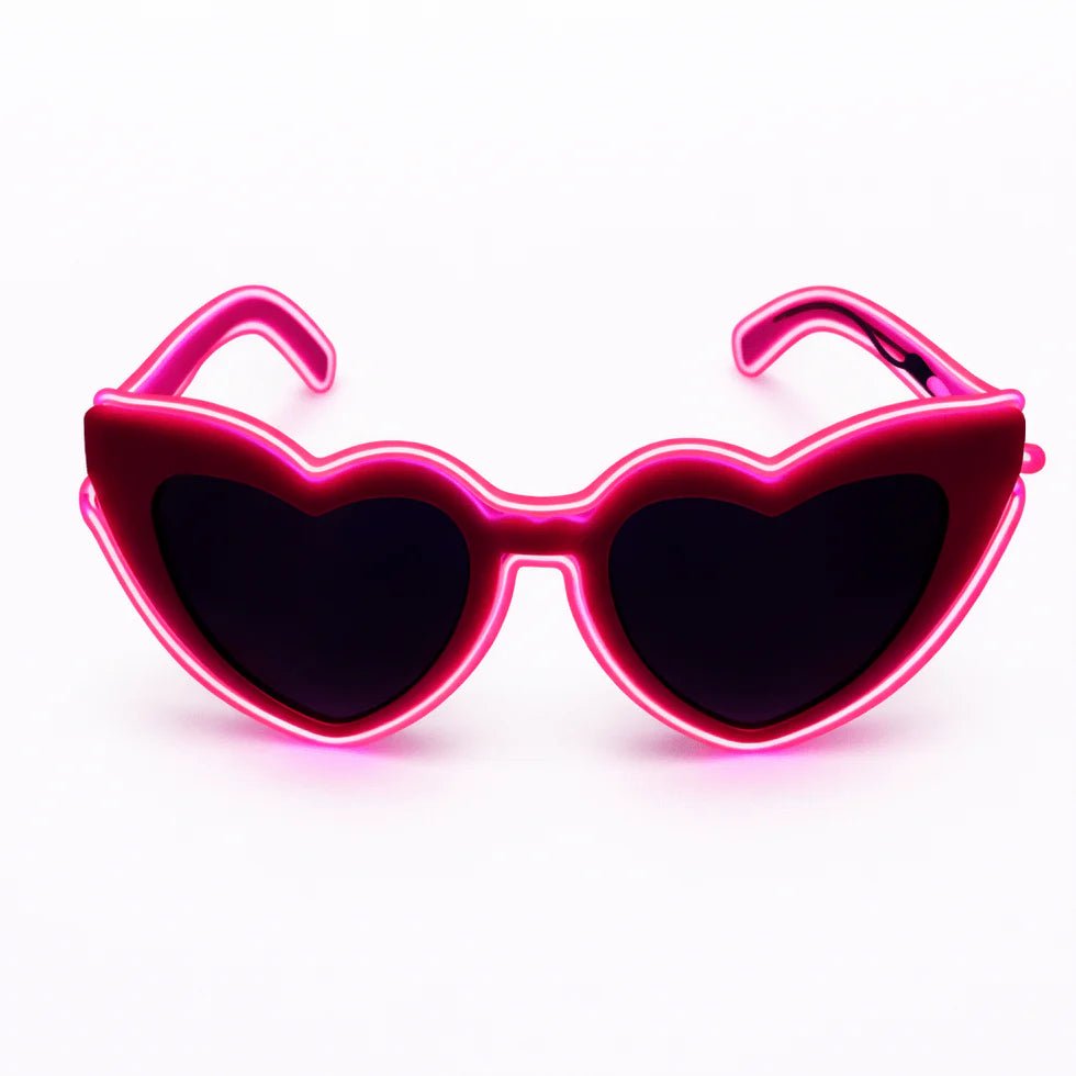 LED - Neonbrille Herz Pink - FestivalStuff
