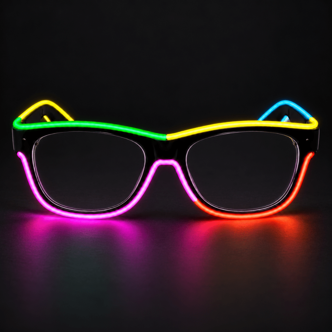 LED-Neonbrille Rainbow - FestivalStuff