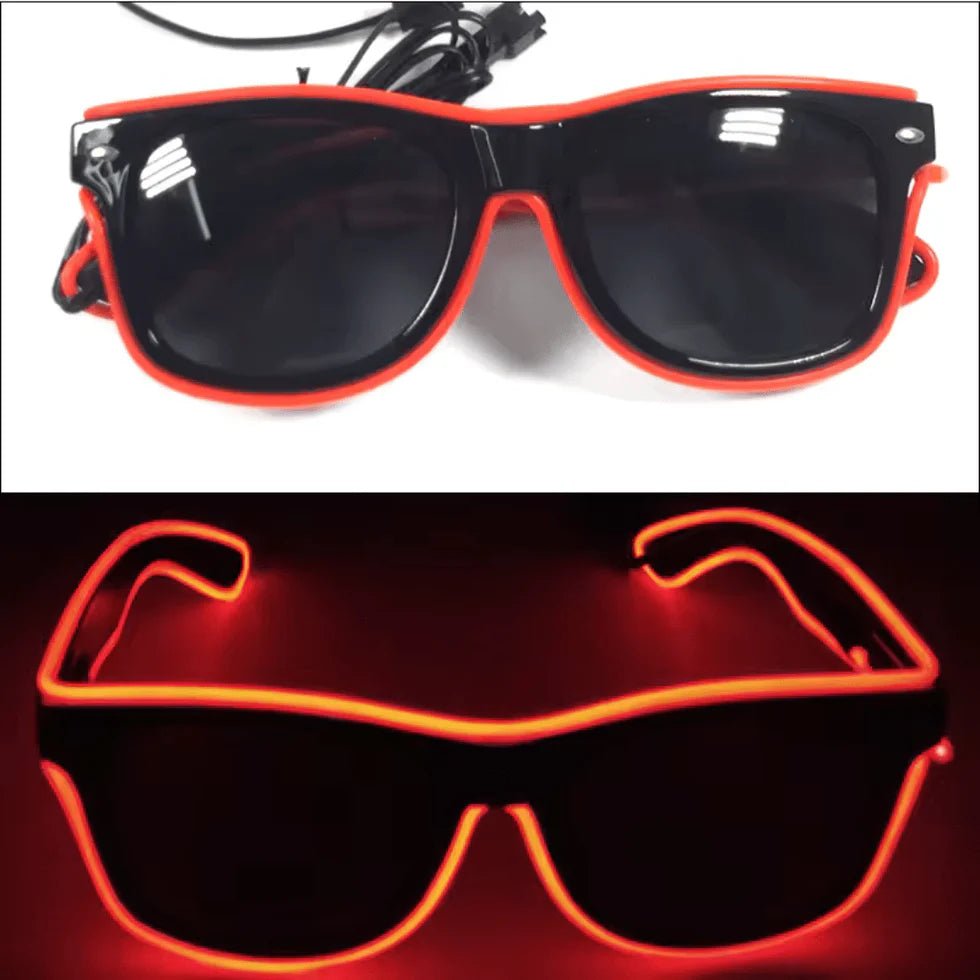 LED - Neonbrille Rot - FestivalStuff