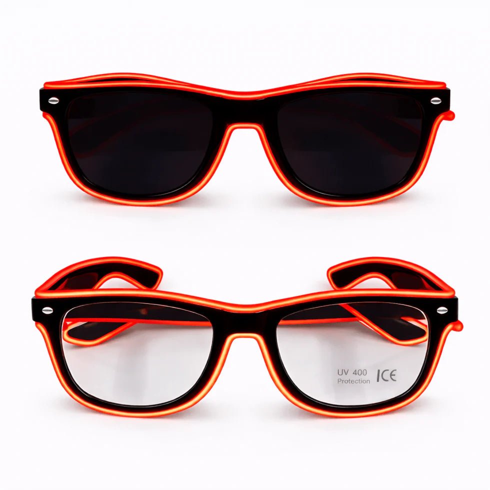 LED - Neonbrille Rot - FestivalStuff