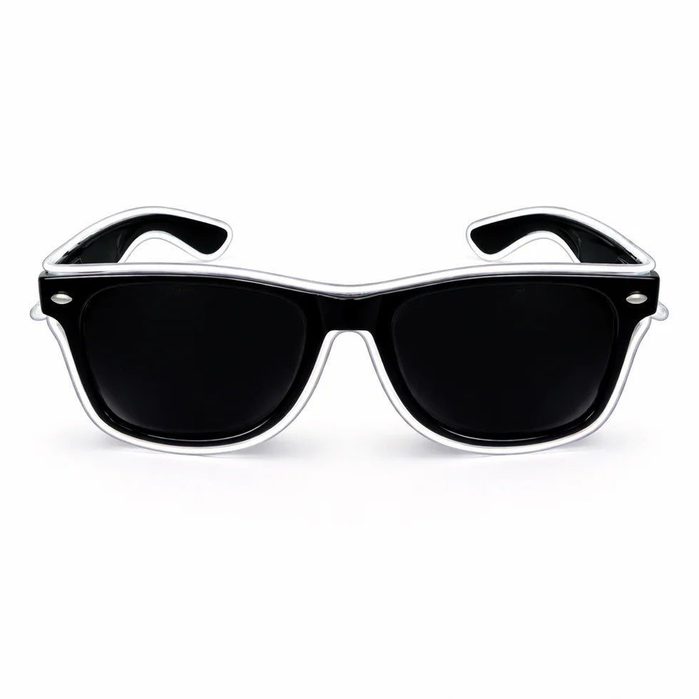 LED - Neonbrille Weiß - FestivalStuff