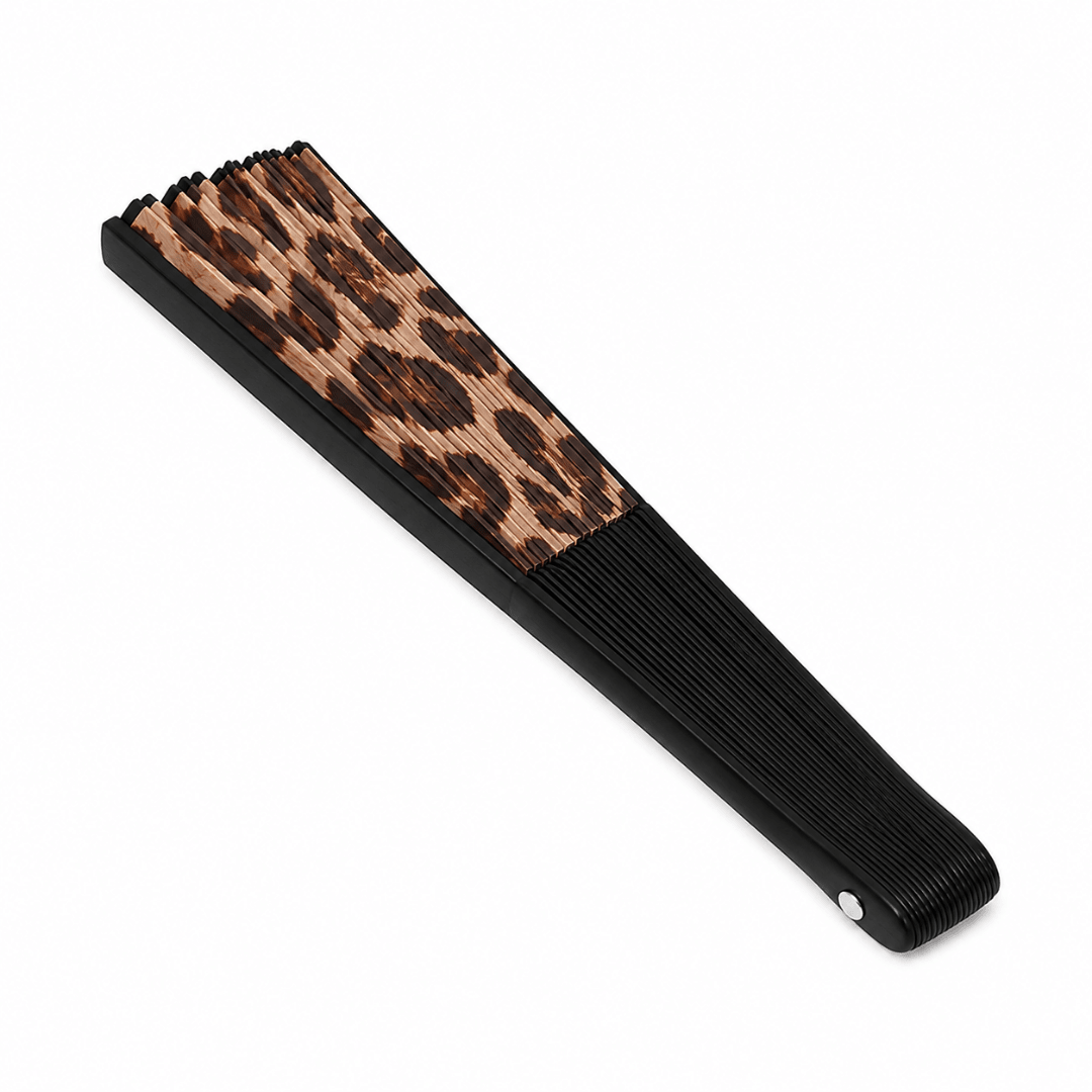 Leopardenmuster Festival Fächer 41 cm - FestivalStuff