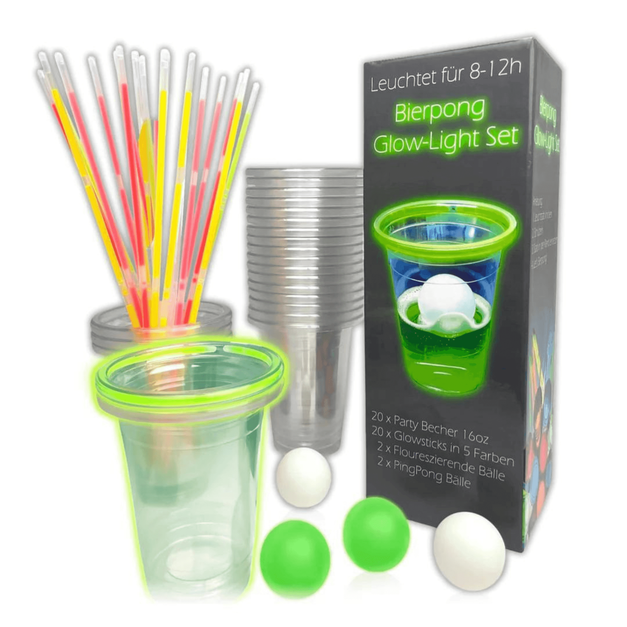 Leuchtende Beer - Pong Becher (20x) - FestivalStuff