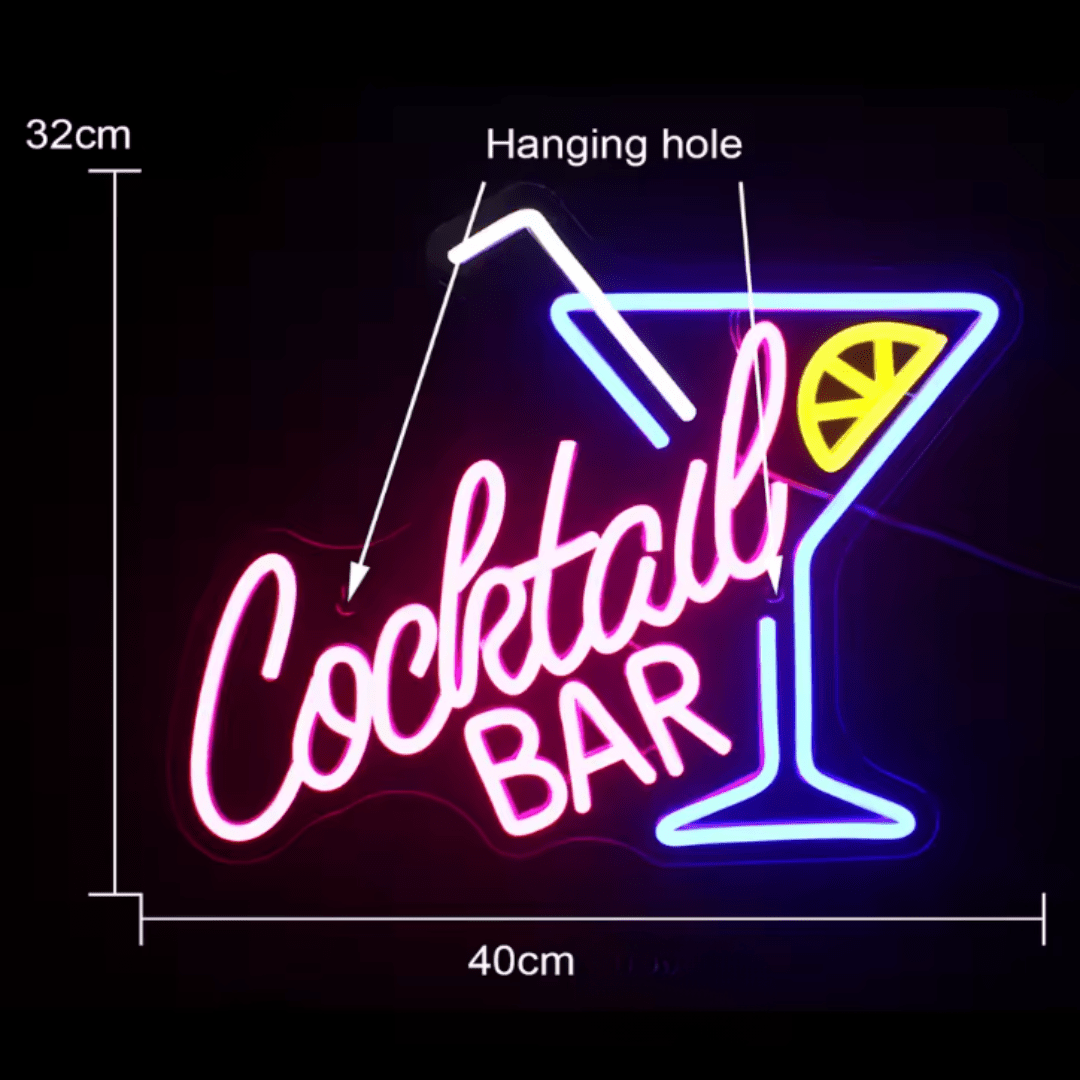 Leuchtschild Cocktail Bar - FestivalStuff