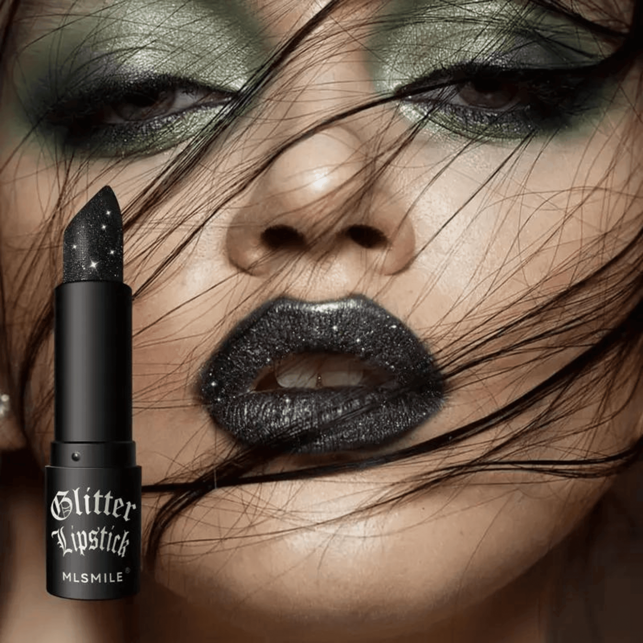 Lippenstift Glitzernd Schwarz - FestivalStuff