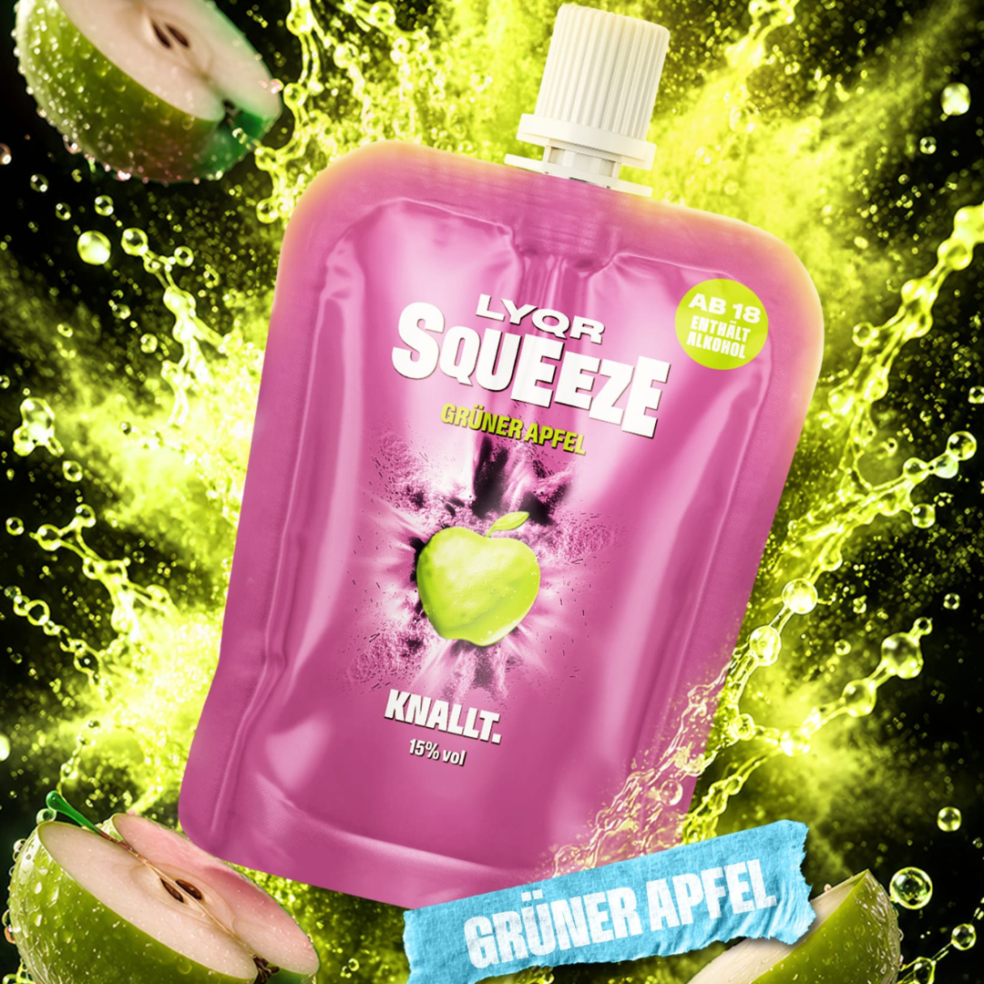 LYQR SQUEEZE Grüner Apfel 30ml – Festival Shot - FestivalStuff