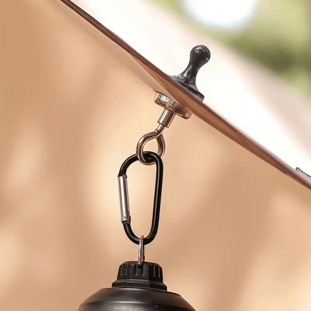Magnetischer Campinghaken mit Karabiner - FestivalStuff